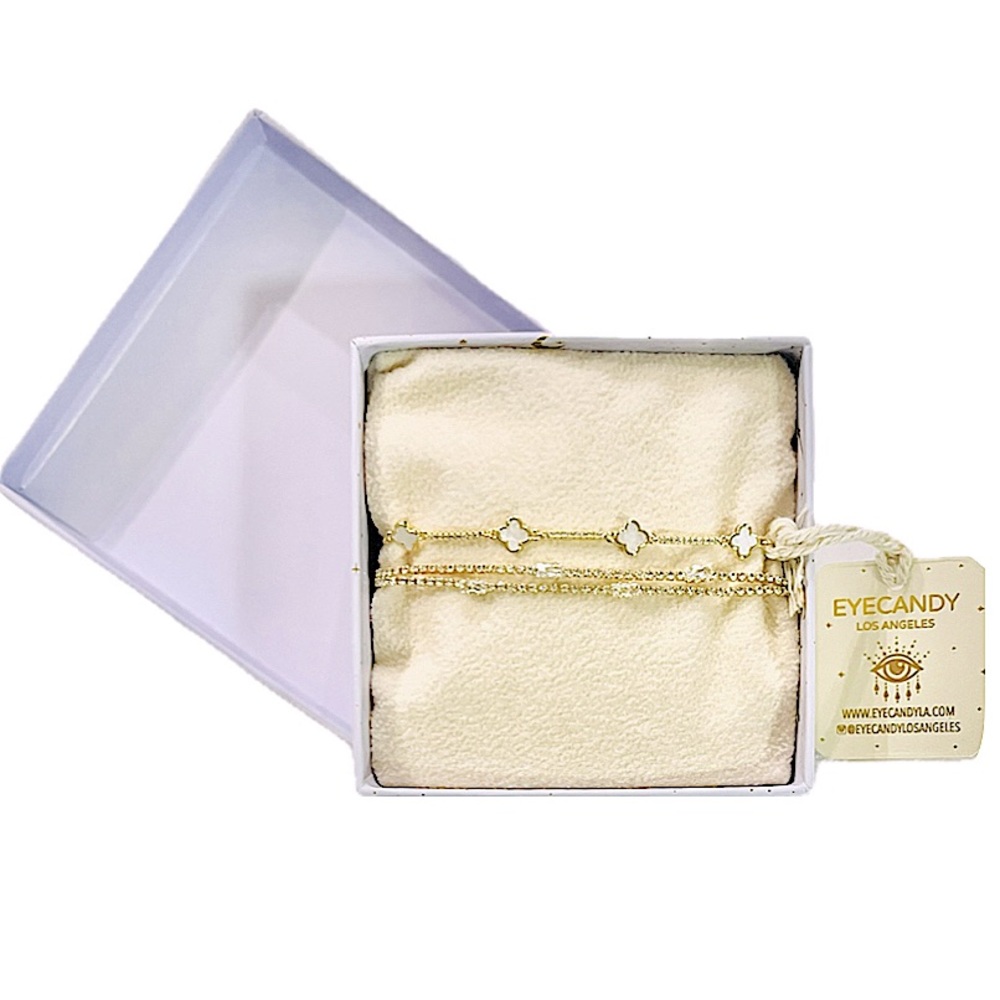 Arm Candy Luxe Collection by Eye Candy Los Angeles Bolo Slider Bracelet Set